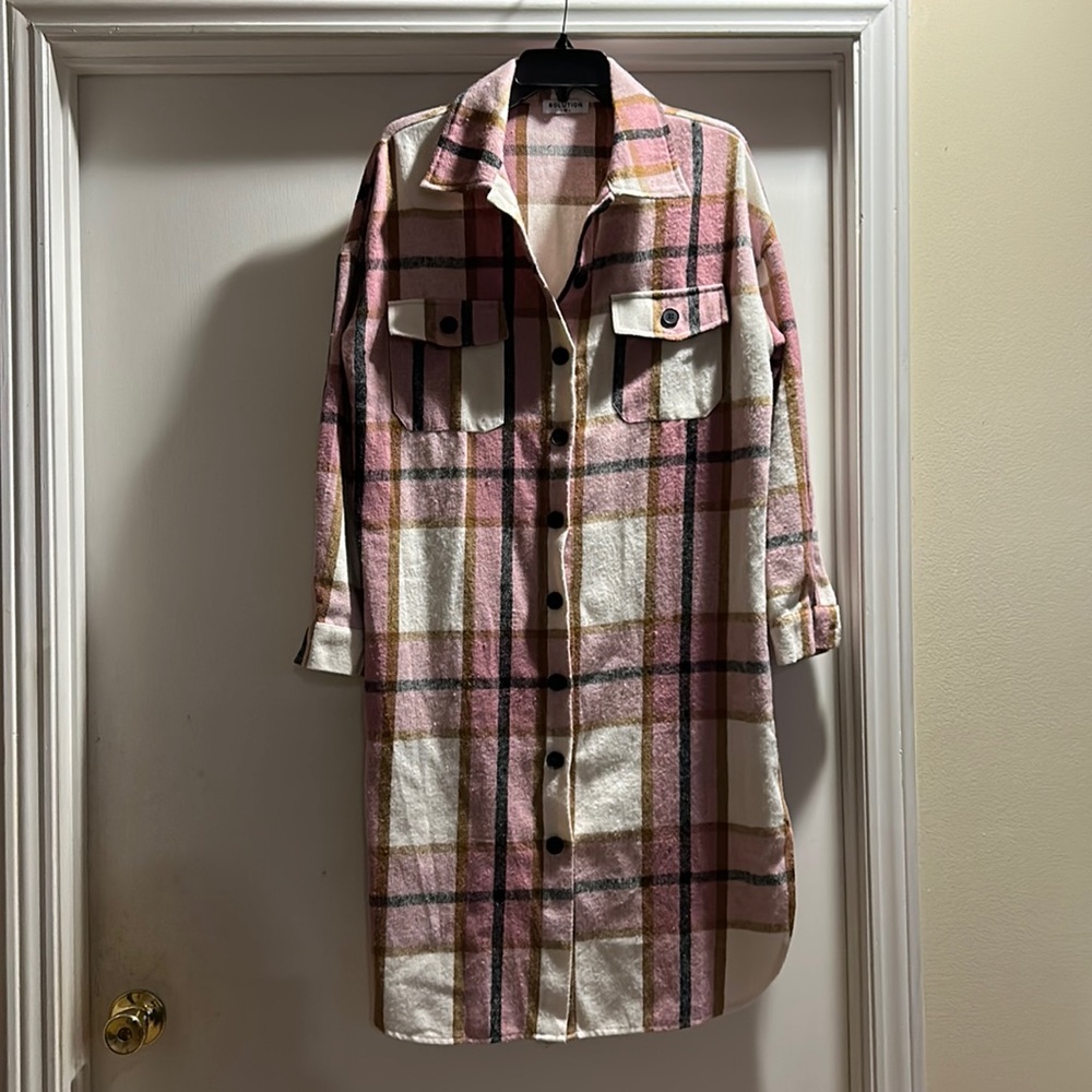Solution Medium Oversized Shacket Shirt Jacket - image 1